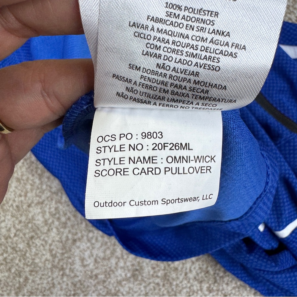 Columbia Golf Vibrant Blue 1/4 Zip Training T Shirt men’s size large - Picture 12 of 14